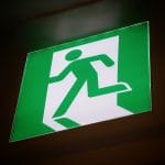 fire exit lighted signage